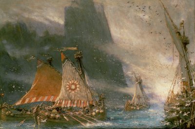 Los invasores vikingos de Albert Goodwin